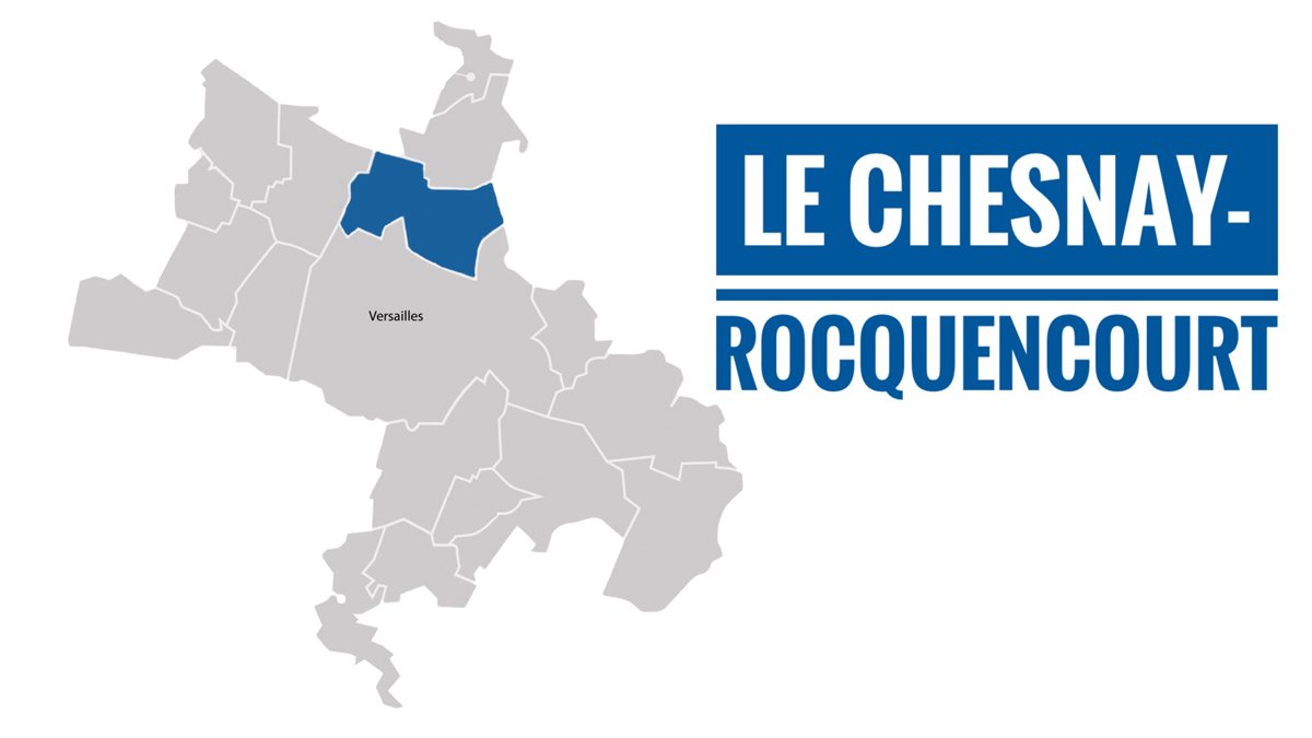 Carte Versailles Grand Parc et localisation du Chesnay-Rocquencourt
